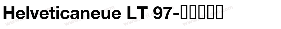 Helveticaneue LT 97字体转换